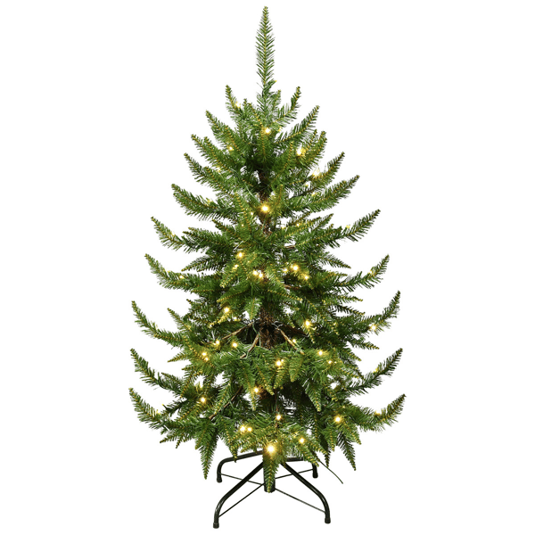 Santa''s Workshop 4ft. Pre-Lit LED Lights Green PVC Tree