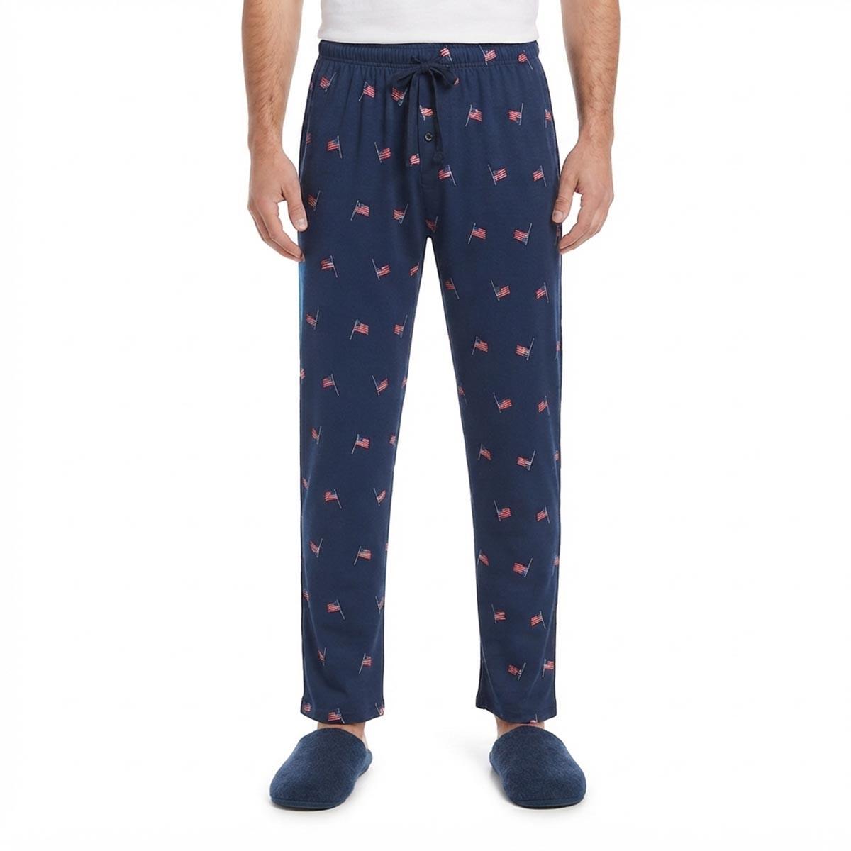Mens Preswick & Moore(R) Flags Drawstring Pajama Pants