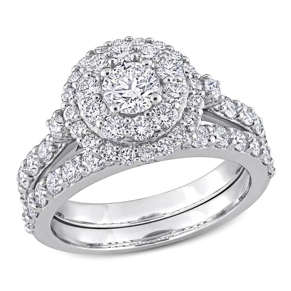 Eternally Yours 14kt. Gold 1 3/4ctw Lab Grown Diamond Ring Set - image 