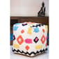 Textured Mondrian Pouf Ottoman - image 1