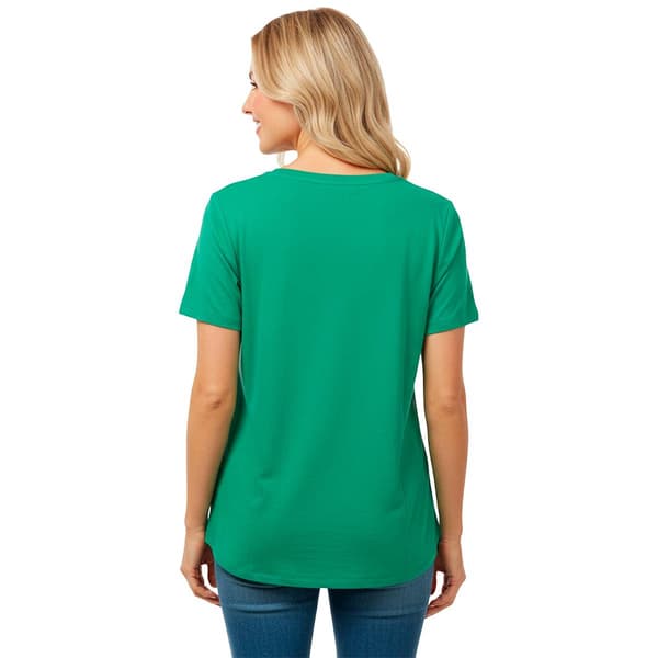 Womens New York Laundry Tropical Flamingo Rhinestone Tee
