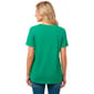Womens New York Laundry Tropical Flamingo Rhinestone Tee - image 2