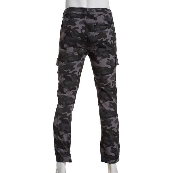 Young Mens Akademiks Camo Stretch Cargo Twill Joggers