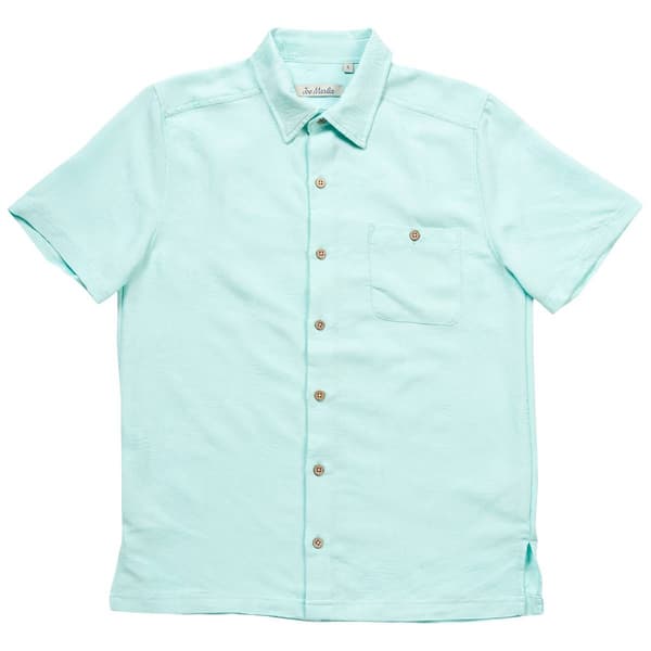 Mens Joe Marlin Solid Jacquard Button Down Shirt