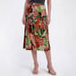 Womens Kasper Pull On Tropical Leaf Midi Skirt - image 1