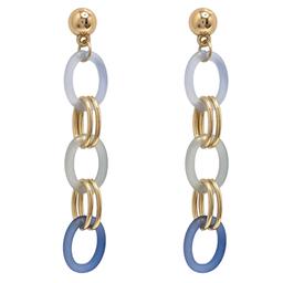 Ashley Cooper(tm) Gold-Tone Blue Oval Drop Earrings