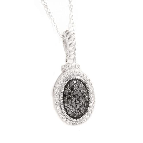 Radiant Rainbow™ 1/4ctw. Oval Black Diamond Pendant