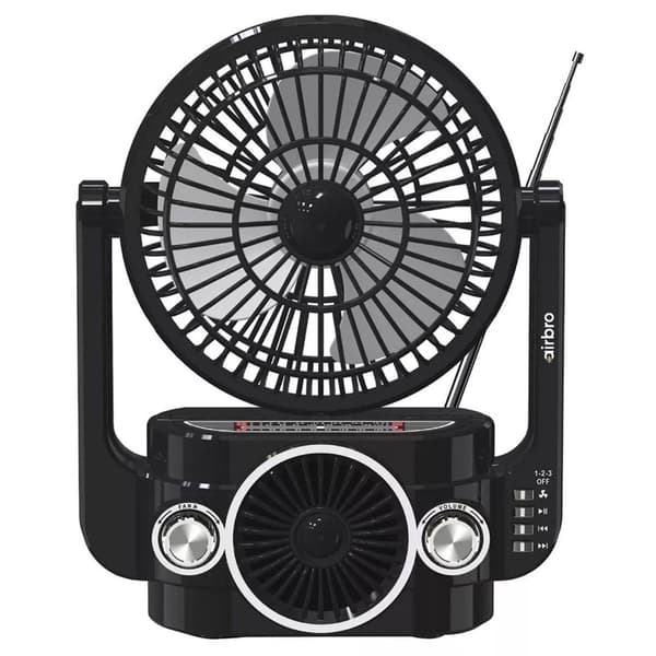 AirBro Rechargeable Fan With Radio