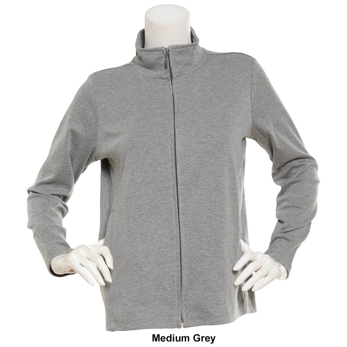 Petite Hasting &amp; Smith Long Sleeve Zip Mock Neck Jacket