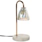 Luze Amber Accented Marble Base with Glass Shade Candle Warmer - image 1