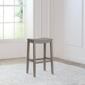 HH2 Home Fiddler Grey Backless Bar Height Stool with Saddle Seat - image 7