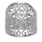Marsala Silver Plated Cigar Band Ring - image 1