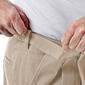 Haggar Men's Big & Tall No Iron Khaki Classic Fit Pleat Pant - image 3