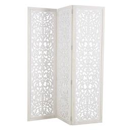 9th & Pike® Farmhouse White Wooden Room Divider Screen