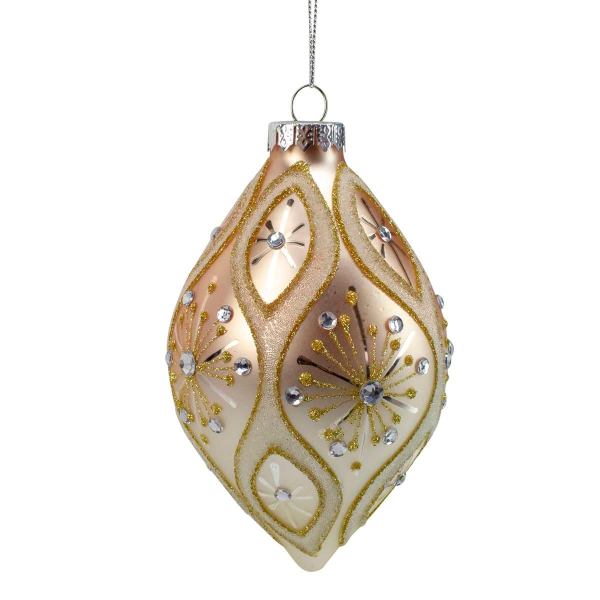 Northlight Seasonal 5.25in. Retro Glass Christmas Drop...
