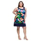 Plus Size 24/7 Comfort Apparel Blue Floral Sleeveless Dress - image 4