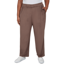 Plus Size Alfred Dunner Luxe Be A Lady Soft Luxe Knit Lounge Pant