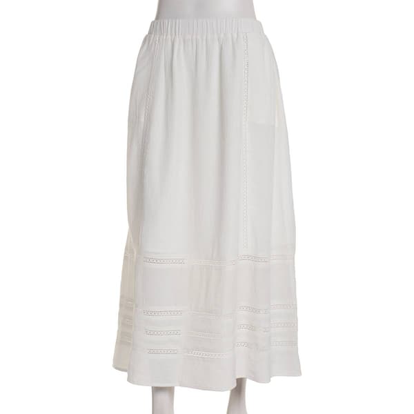 Womens Nicole Miller Solid Teri Crinkle Skirt