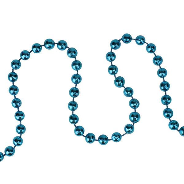 Northlight Seasonal Metallic Blue Beaded Christmas Garland - image 