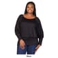 Plus Size 24/7 Comfort Apparel Solid Long Blouson Sleeve Top - image 5