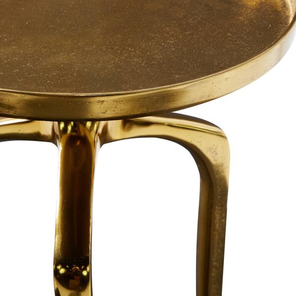 9th & Pike® Gold Aluminum Contemporary Accent Table