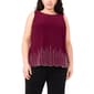 Plus Size MSK Sleeveless Beaded Trim Tank Top - image 1