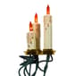 Kurt Adler 15-Light White Triple Candle Light Set w/ Amber Bulbs - image 4