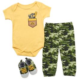 Baby Boy &#40;NB-9M&#41; Contact 3pc. Little Helper Bodysuit & Pants Set