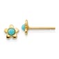 Gold Classics(tm) 14kt. Polished Turquoise Star Post Earrings - image 1