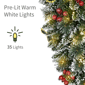 Puleo International 28in Warm White LED Snowy Silverton Pine Swag - image 4
