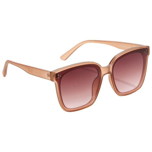 Womens Circus by Sam Edelman Full Lens Rectangle Sunglasses-Nude - image 
