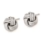 Gold Classics™ 9mm White Gold Triple Knot Stud Earrings - image 2