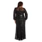 Plus Size R&M Richards Long Sleeve Surplus Beaded Evening Gown - image 2