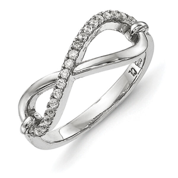 Sterling Silver Cubic Zirconia Polished Ring - image 