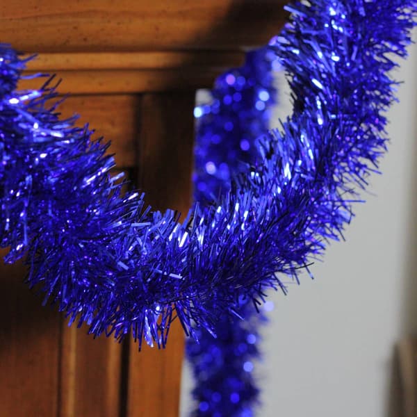 Northlight Seasonal 50ft. Lavish Blue Foil Tinsel Garland