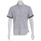 Mens Campia Short Sleeve Poly Spandex Button Down Shirt - White - image 2