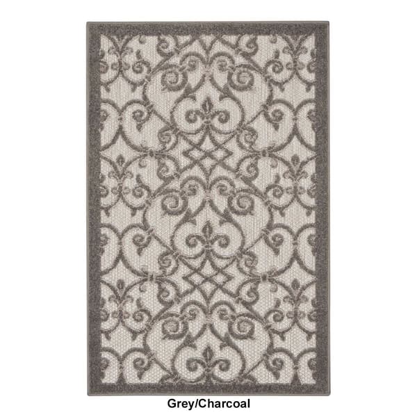 Nourison Aloha Scroll Contemporary Indoor/Outdoor Area Rug