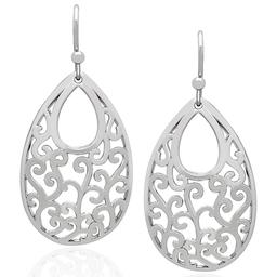 Gianni Argento Oval Filigree Drop Earrings