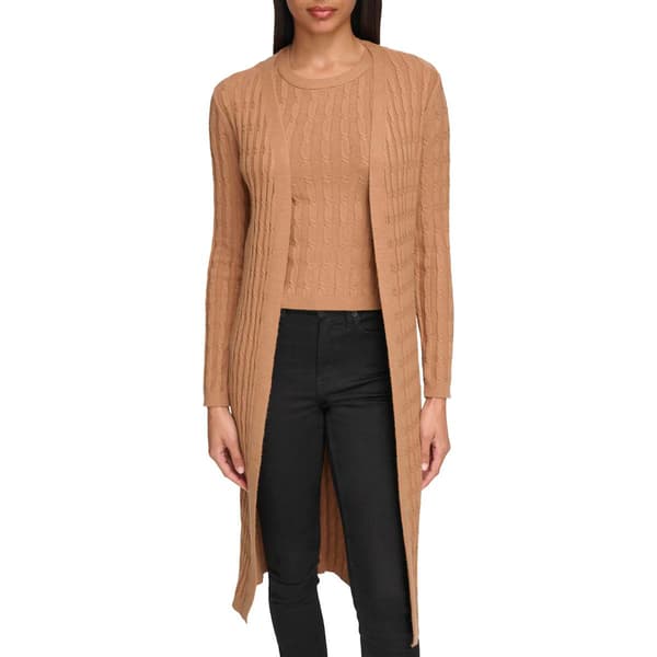 Womens Calvin Klein Long Sleeve Crew Neck Sweater with Lurex - image 