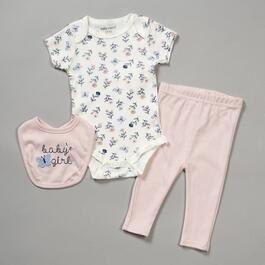 Baby Girl &#40;NB-9M&#41; baby views&#40;R&#41; 3pc. Butterfly Bodysuit & Pants Set