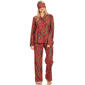 Womens White Mark 3pc. Red Leopard Pajama Set - image 1