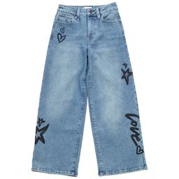 Girls (7-14) YMI® Graffiti Wide Leg Jeans
