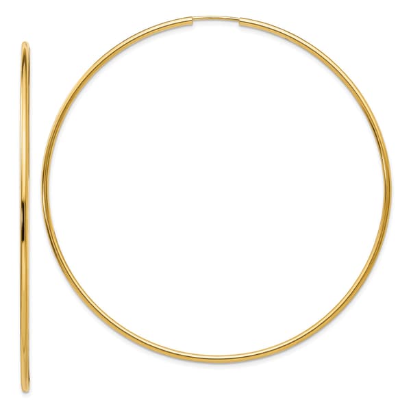 Gold Classics&#40;tm&#41; 14kt. Polished Endless Hoop Earrings - image 