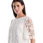 Plus Size Rafaella® Elbow Sleeve All Over Floral Lace Blouse - image 3