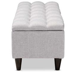 Baxton Studio Brette Wood Storage Bench Ottoman