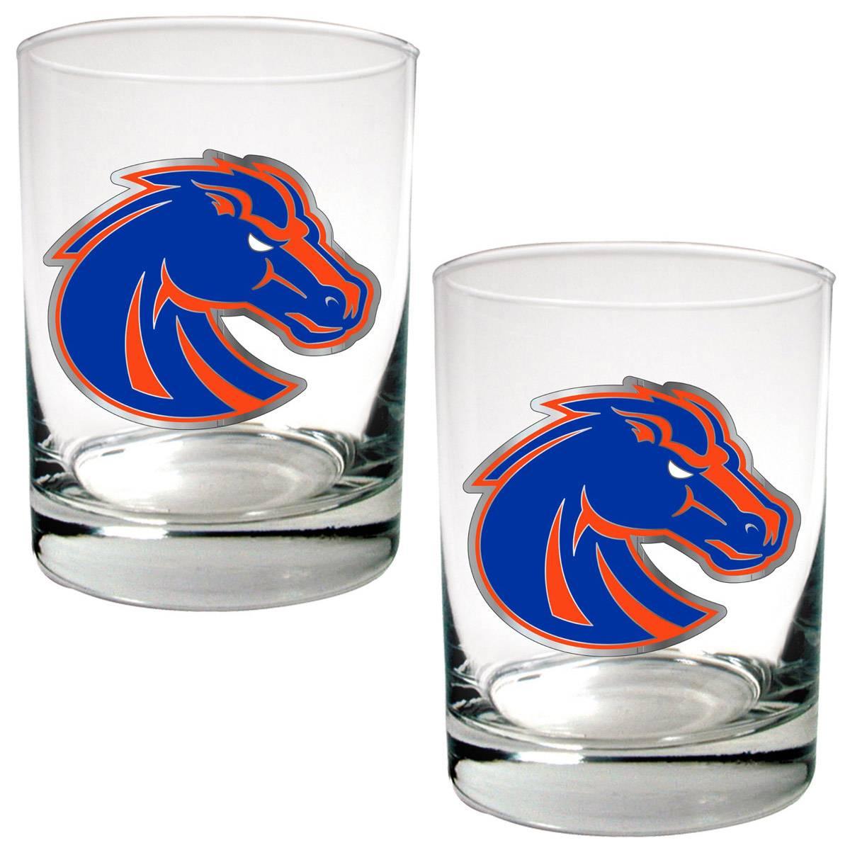 NCAA Boise State Broncos 2pc. Rocks Glass Set