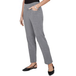 Petite Alfred Dunner Vail Pull On Slim Fit Corduroy Pants
