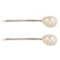 Roman Gold-Tone Pearl & CZ Hair Pins - Set of 2 - image 2