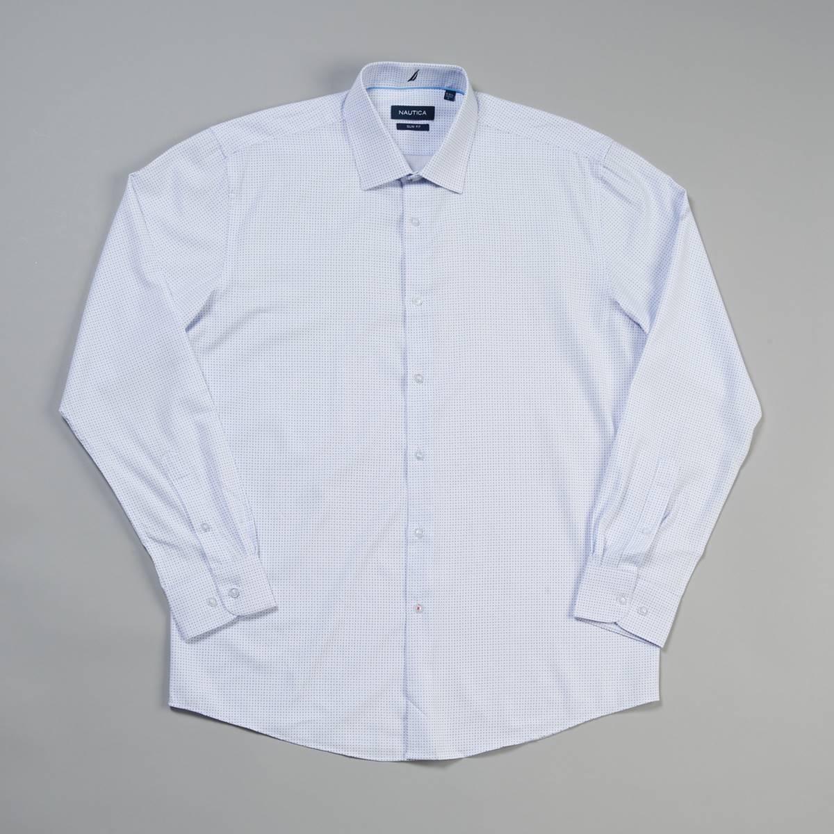 Mens Nautica Slim Fit Dress Shirt - Navy