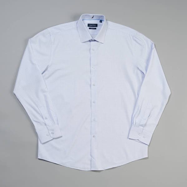 Mens Nautica Slim Fit Printed Dress Shirt - Navy - image 